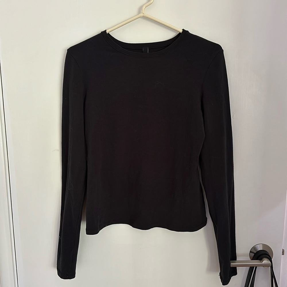 Skims cotton jersey long sleeve shirt